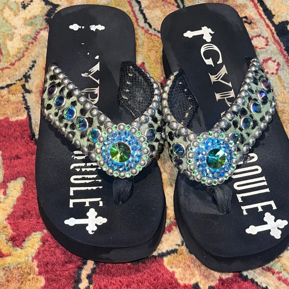Gypsy Soul Swarovski Crystal Wedge Sandals
